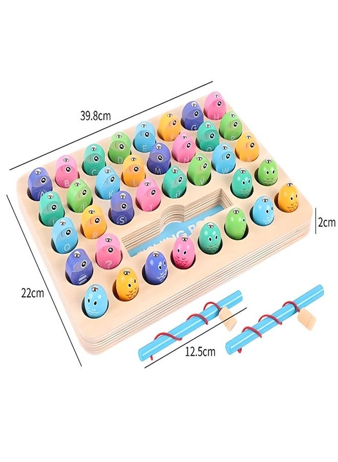 BUSY BRAIN Alphabet Number Magnetic Rod Fish Catching Game, Educational Board Game, Learning Toy for Toddlers and Preschoolers - Image 5